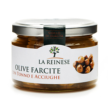 Oliwki Nadziewane Tuńczykiem, 240 g - La Reinese