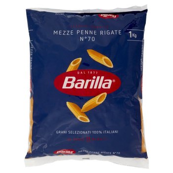 Włoski makaron mezze penne Rigate Nr 70, 1Kg - Barilla