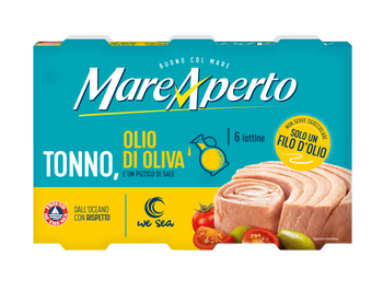 Tuńczyk w oliwie z oliwek w puszce, 6 x 60 g – Mare Aperto