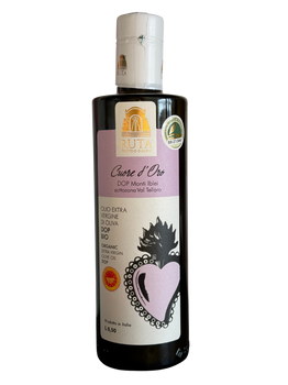 Niefiltrowana Biologiczna Oliwa Cuore D'Oro DOP, 500 ml - Frantoio Ruta