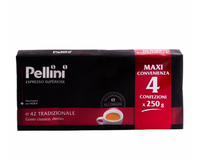 Włoska Kawa mielona Pellini Tradizionale N42, 4 x 250 g